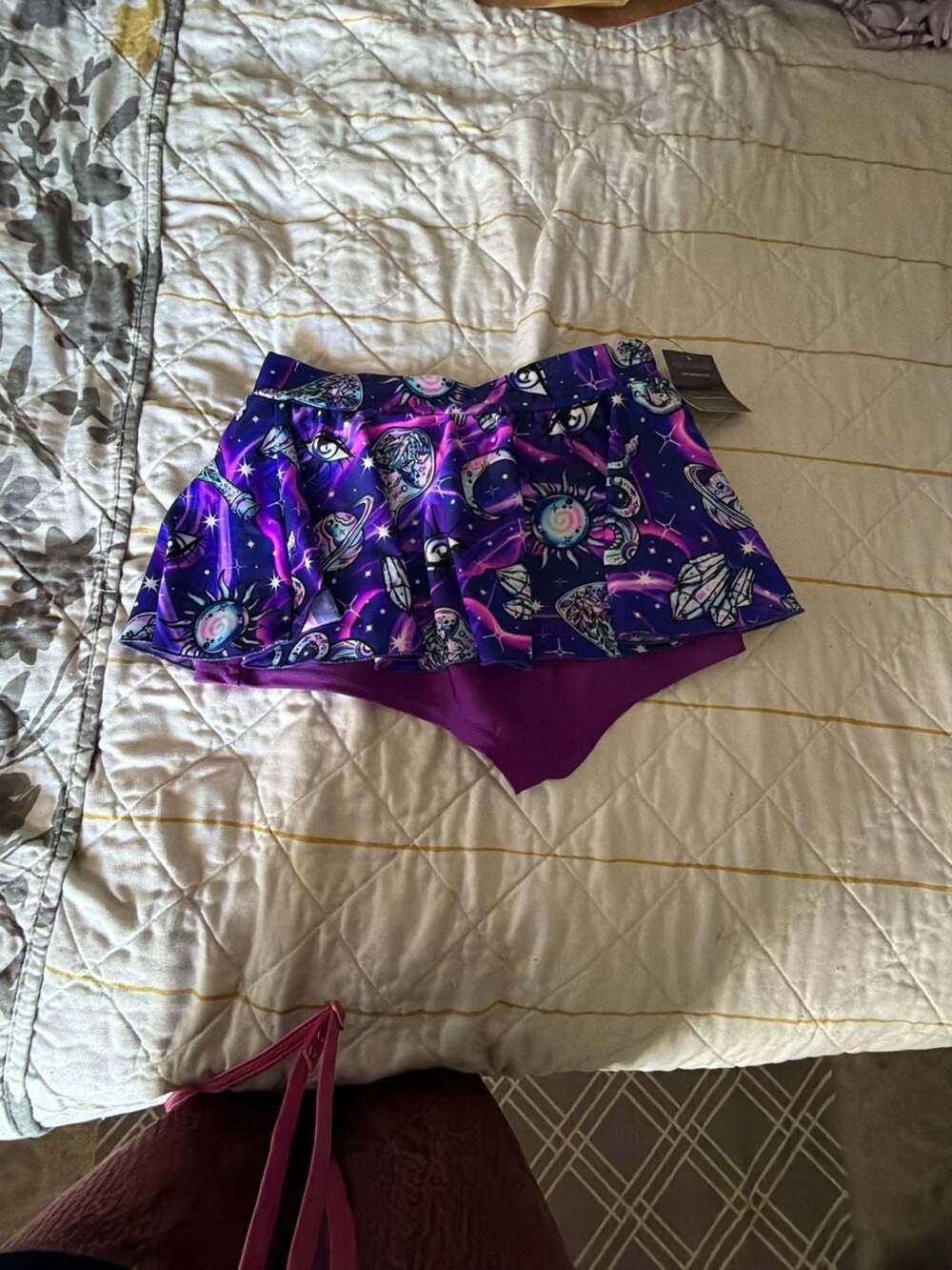 Rolita Couture Rebelliously Sexy Cosmic Print Micro Skort